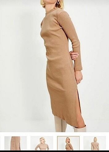 Camel Milla örme  elbise S- M uyumlu ... - Görsel 4