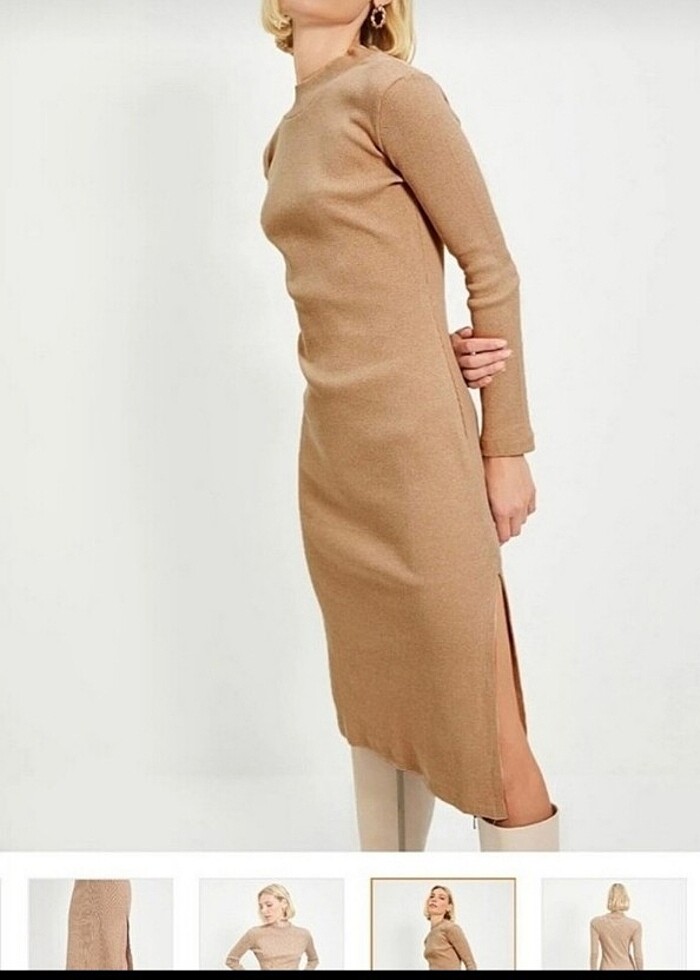 Camel Milla örme  elbise S- M uyumlu ... - Görsel 4