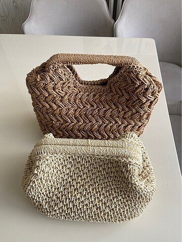 Mango Mango hasır clutch çanta