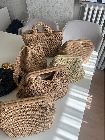 Mango hasır clutch çanta