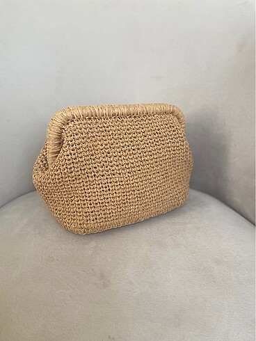 Beden Mango hasır clutch çanta