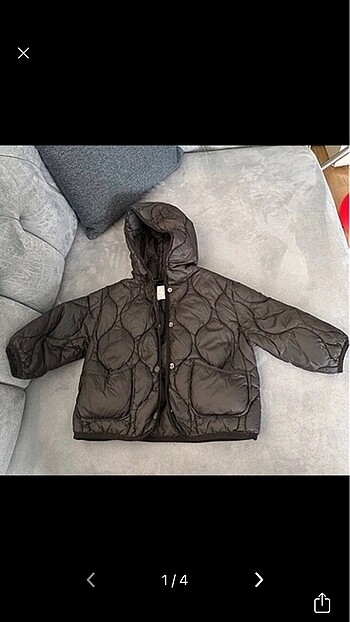 Zara 9-12 ay bebek mont siyah