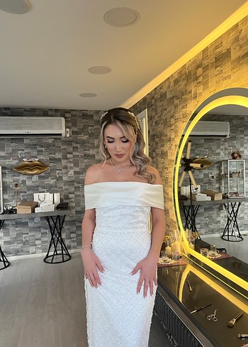 Ye noiss beyaz abiye nişan - Görsel 4