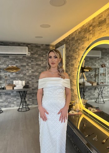 Ye noiss beyaz abiye nişan - Görsel 2