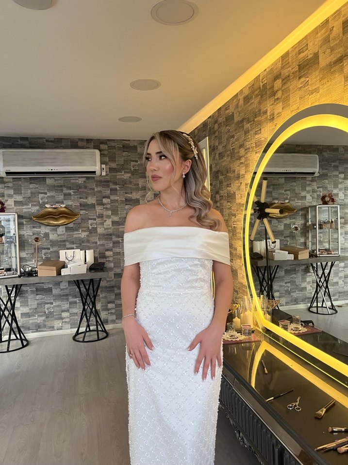 Ye noiss beyaz abiye nişan - Görsel 3