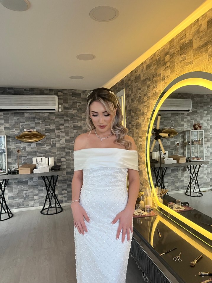 Ye noiss beyaz abiye nişan - Görsel 4