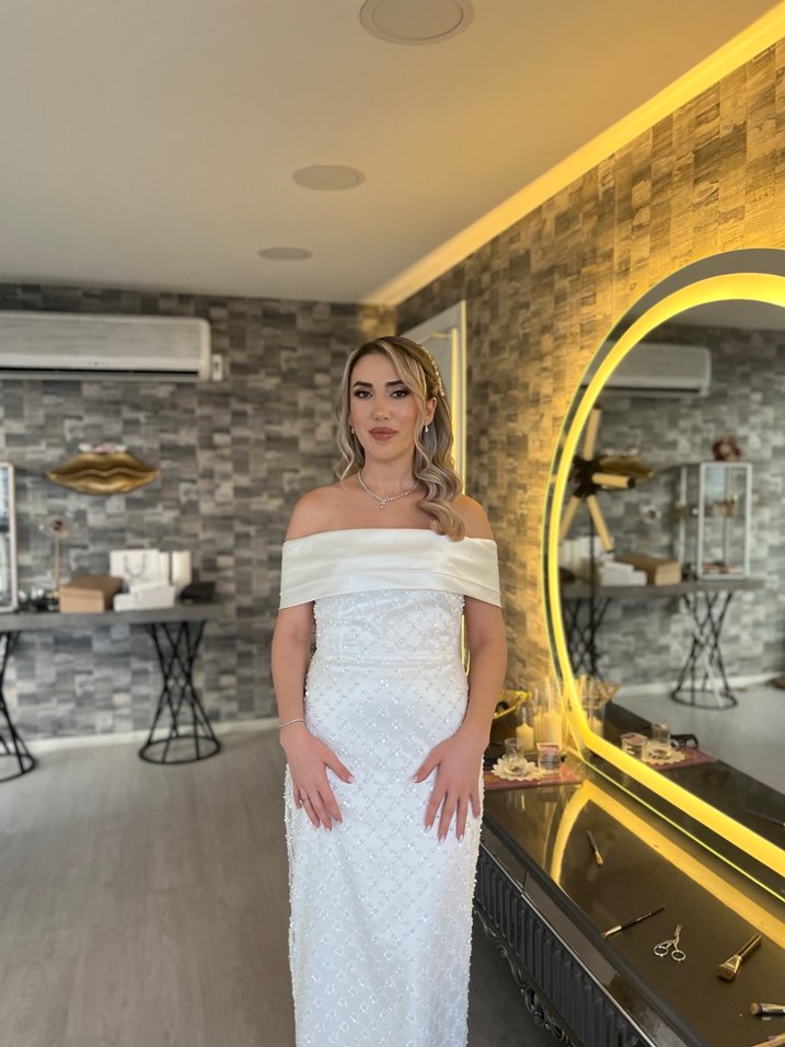 Ye noiss beyaz abiye nişan - Görsel 2