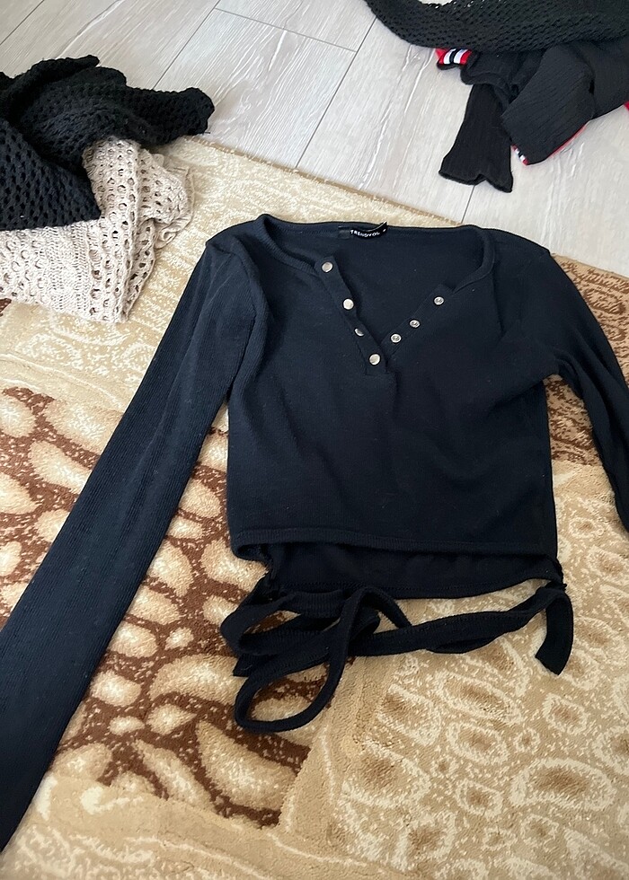 Lacivert crop - Görsel 3