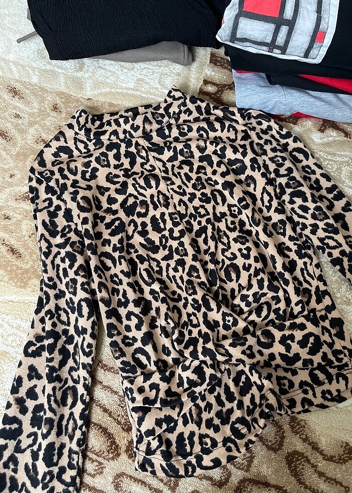 Şık bluz leopar - Görsel 2