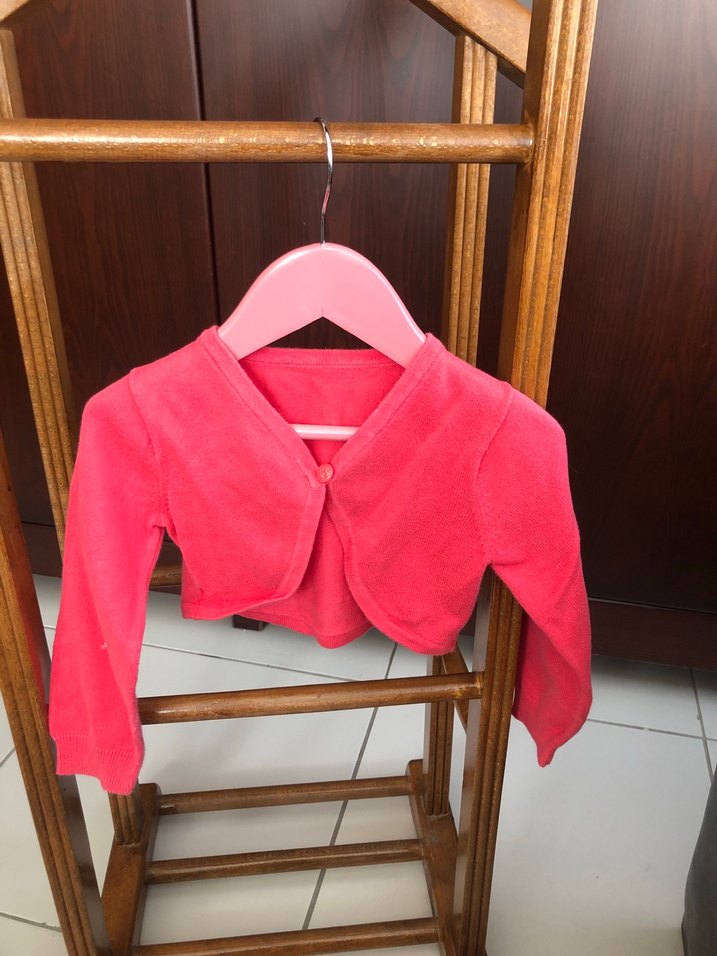 Kız Çocuk Pembe Triko bolero - Görsel 3