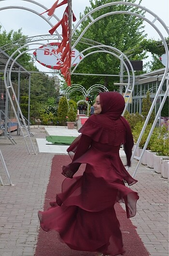 Bordo elbise