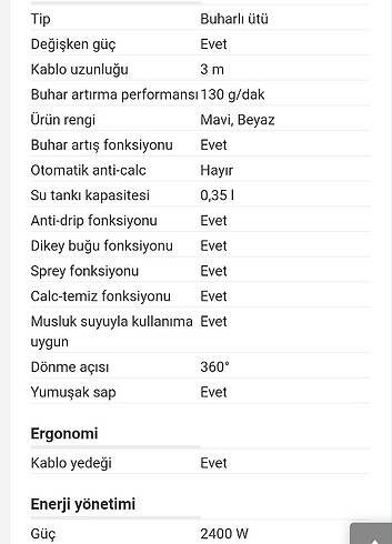 Philips Azur GC4410/02 2400 W Buharlı Ütu - Görsel 3