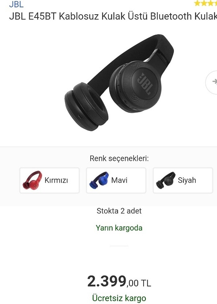 JBL C45BT Bluetooth Kulaklık - Görsel 2