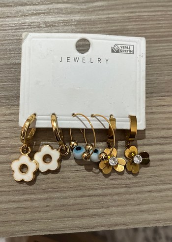 Diğer 3lü çelik küpe set