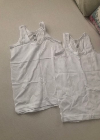 Beyaz Çocuk Atlet 2'li Paket