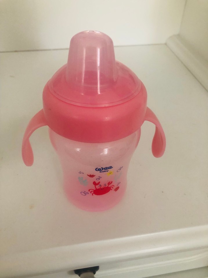 Pembe Kulplu Bebek Biberonu - Görsel 2