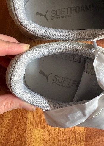 Gri Süet Kadın Spor Ayakkabı - Görsel 2