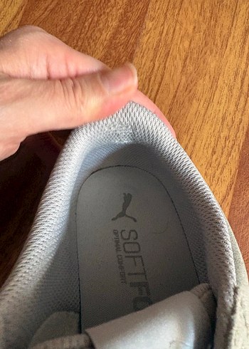 Gri Süet Kadın Spor Ayakkabı - Görsel 4