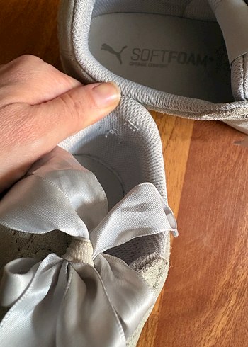 Gri Süet Kadın Spor Ayakkabı - Görsel 3