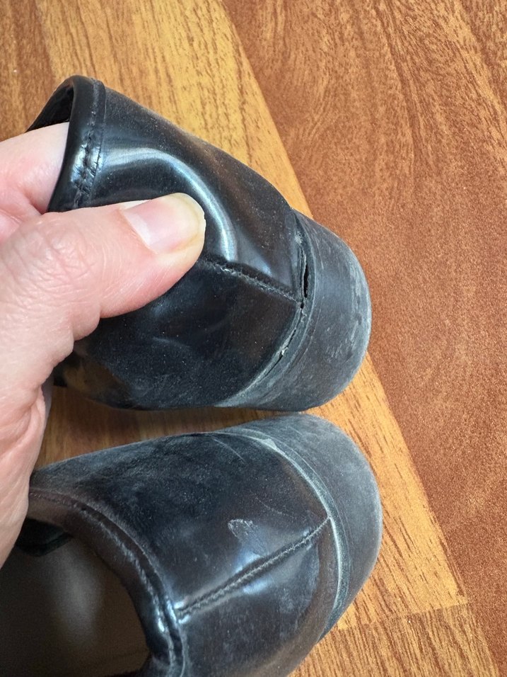 Siyah Deri Tokalı Kadın Loafer - Görsel 4