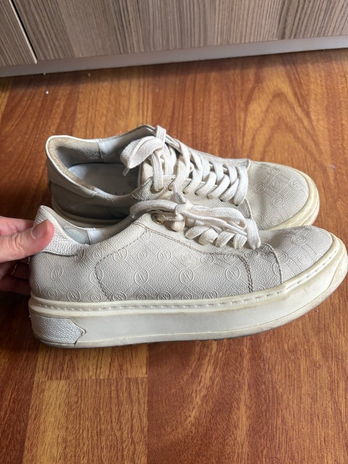 Bej Minimalist Kadın Platform Spor Ayakkabı - Görsel 2