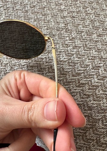 Gold Renkli Parlak Yuvarlak Kadın Güneş Gözlüğü - Görsel 10