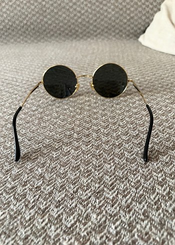 Gold Renkli Parlak Yuvarlak Kadın Güneş Gözlüğü - Görsel 3