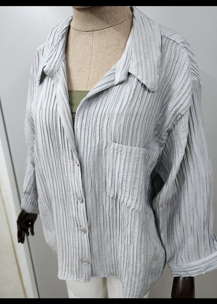 Gri Gömlek  - Görsel 4