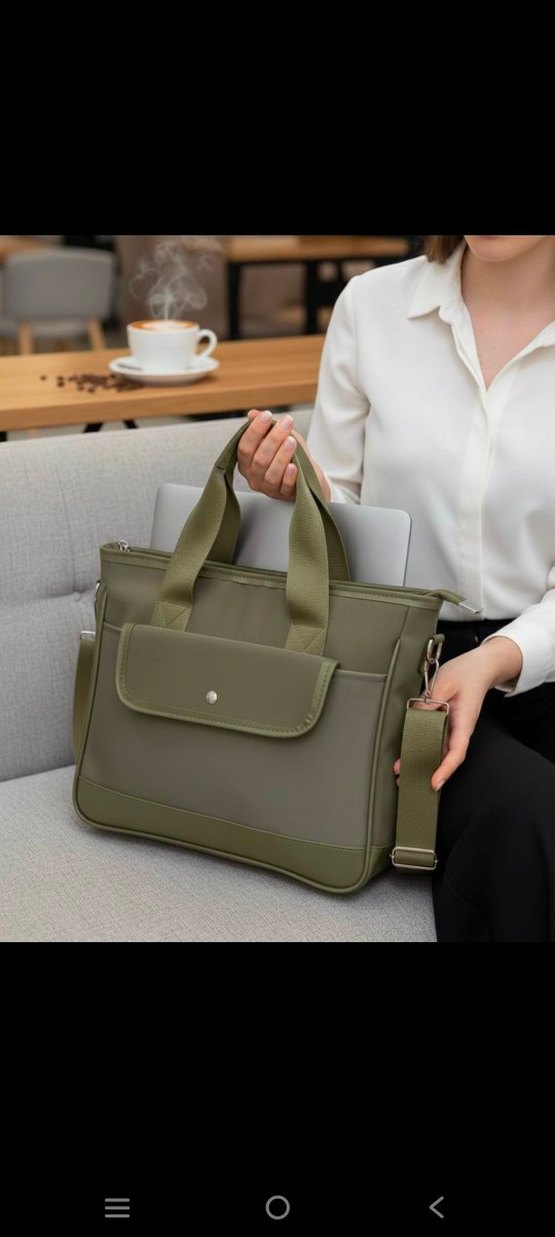 Siyah Parlak Deri Fermuarlı Kadın Çanta - Görsel 2