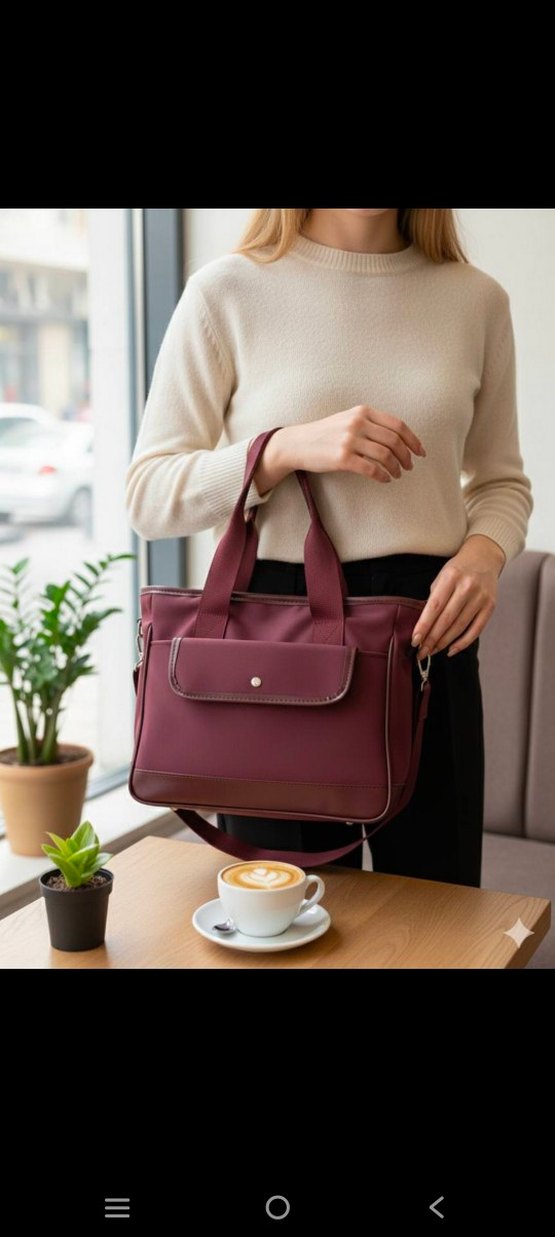 Siyah Parlak Deri Fermuarlı Kadın Çanta - Görsel 4