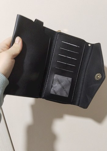 Klasik Siyah Deri Kadın Cüzdanı - Görsel 2