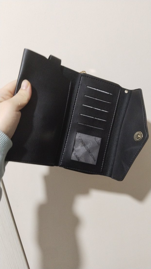 Klasik Siyah Deri Kadın Cüzdanı - Görsel 2