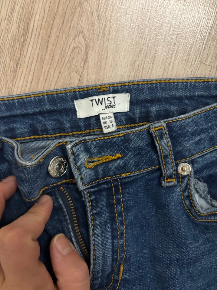 Twist Mavi Normal Boy Bol Kesim Kot Pantolon - Görsel 2