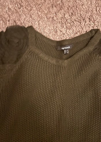 Koton Kadın haki Triko Uzun Kollu Kazak - Görsel 2