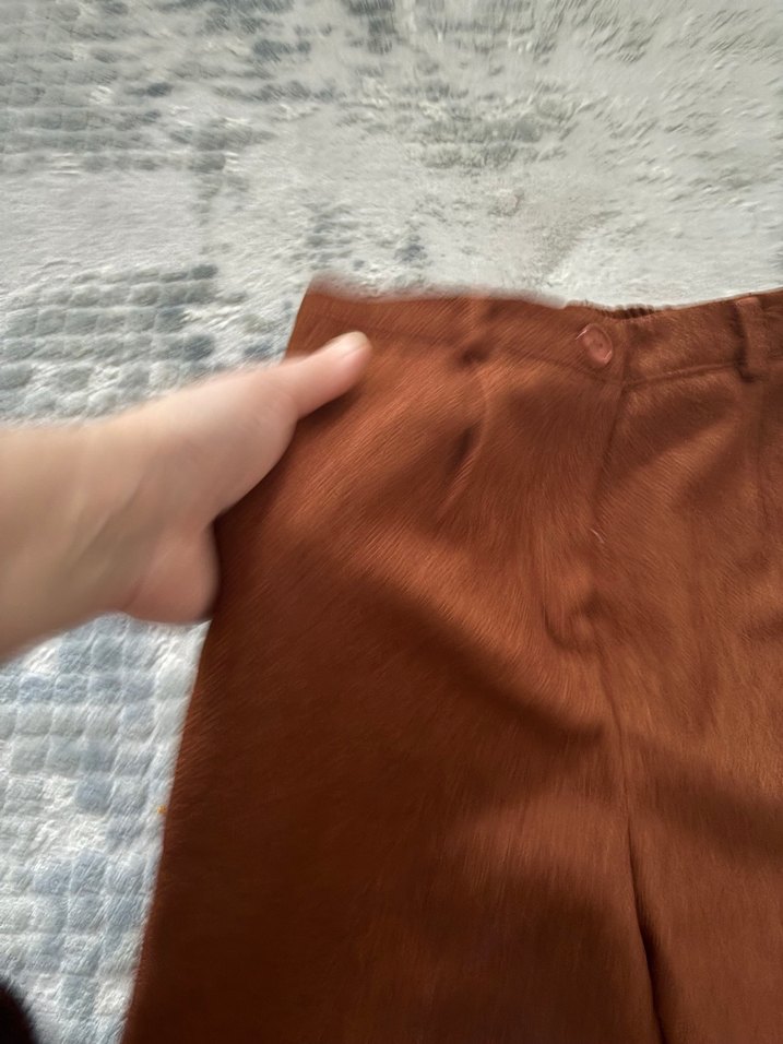 Kadın Kahverengi Midi Kumaş Pantolon - Görsel 3