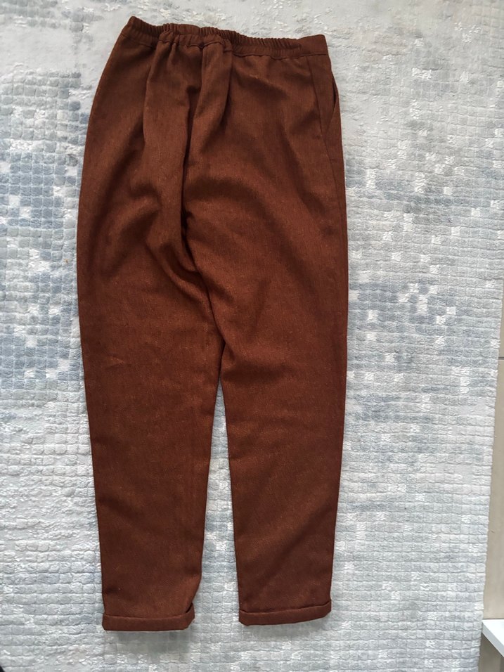 Kadın Kahverengi Midi Kumaş Pantolon - Görsel 4