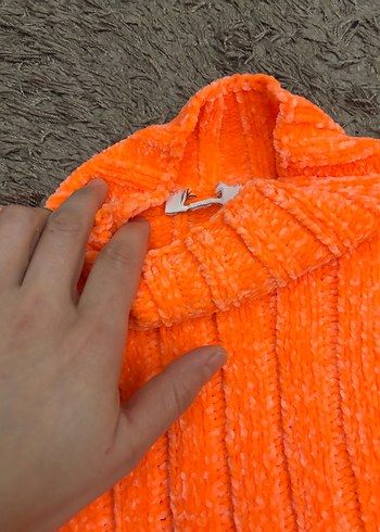 Twist kadife Balıkçı Yaka Kadın Triko Kazak - Görsel 2