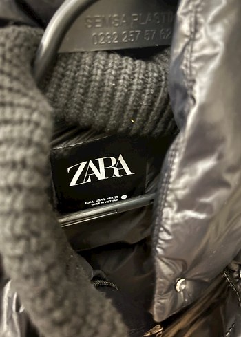 Zara triko mix Kürklü Kadın Şişme mont - Görsel 2