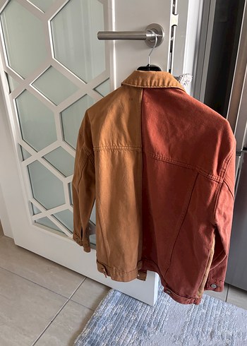 Trendyol Düğmeli Kahverengi kot Ceket gömlek - Görsel 3