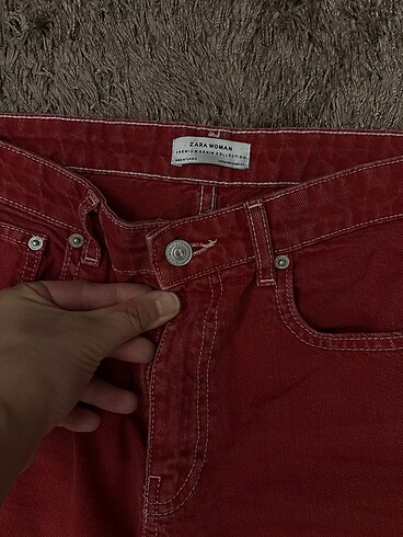 Zara Zara kırmızı kot pantolon