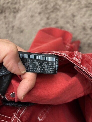 xs Beden kırmızı Renk Zara kırmızı kot pantolon