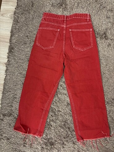 xs Beden Zara kırmızı kot pantolon