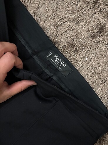 xs Beden siyah Renk Mango dikiş detaylı pantolon