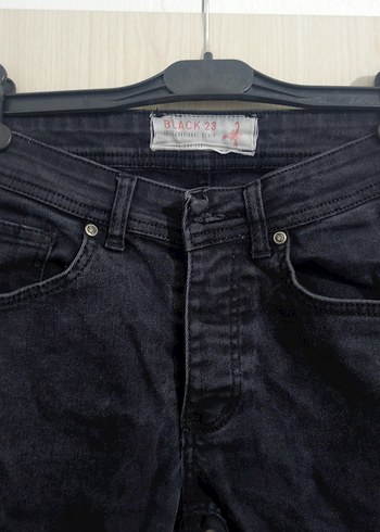 Black 29 Beden Gri Düğmeli Erkek Denim Pantolon - Görsel 3