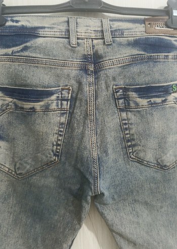 Vintage Gri Tie-Dye Erkek Denim Jean - Görsel 4