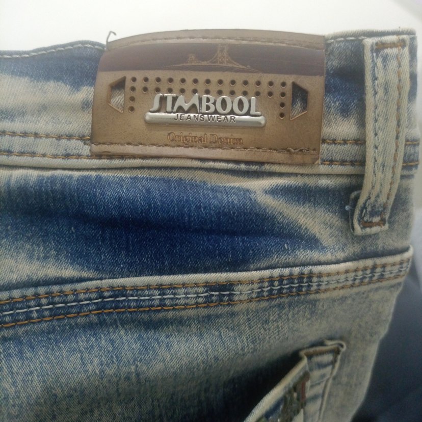 Vintage Gri Tie-Dye Erkek Denim Jean - Görsel 5