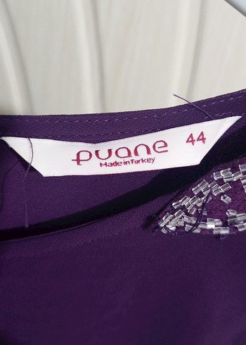 Mor Drapeli Uzun Abiye Elbise - Görsel 4