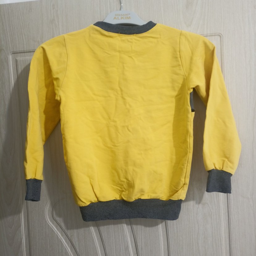 Erkek Çocuk Sarı Fermuarlı Sweatshirt - Görsel 4