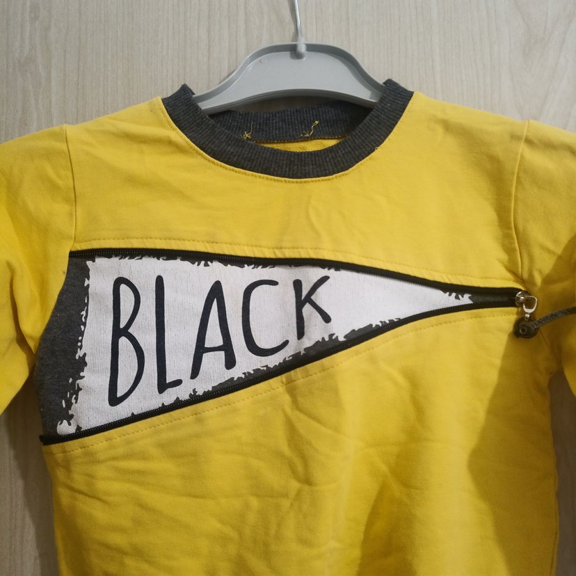 Erkek Çocuk Sarı Fermuarlı Sweatshirt - Görsel 2