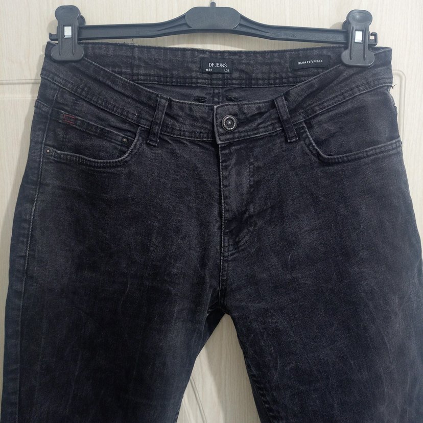 Gri Erkek Denim Regular Fit Pantolon - Görsel 2